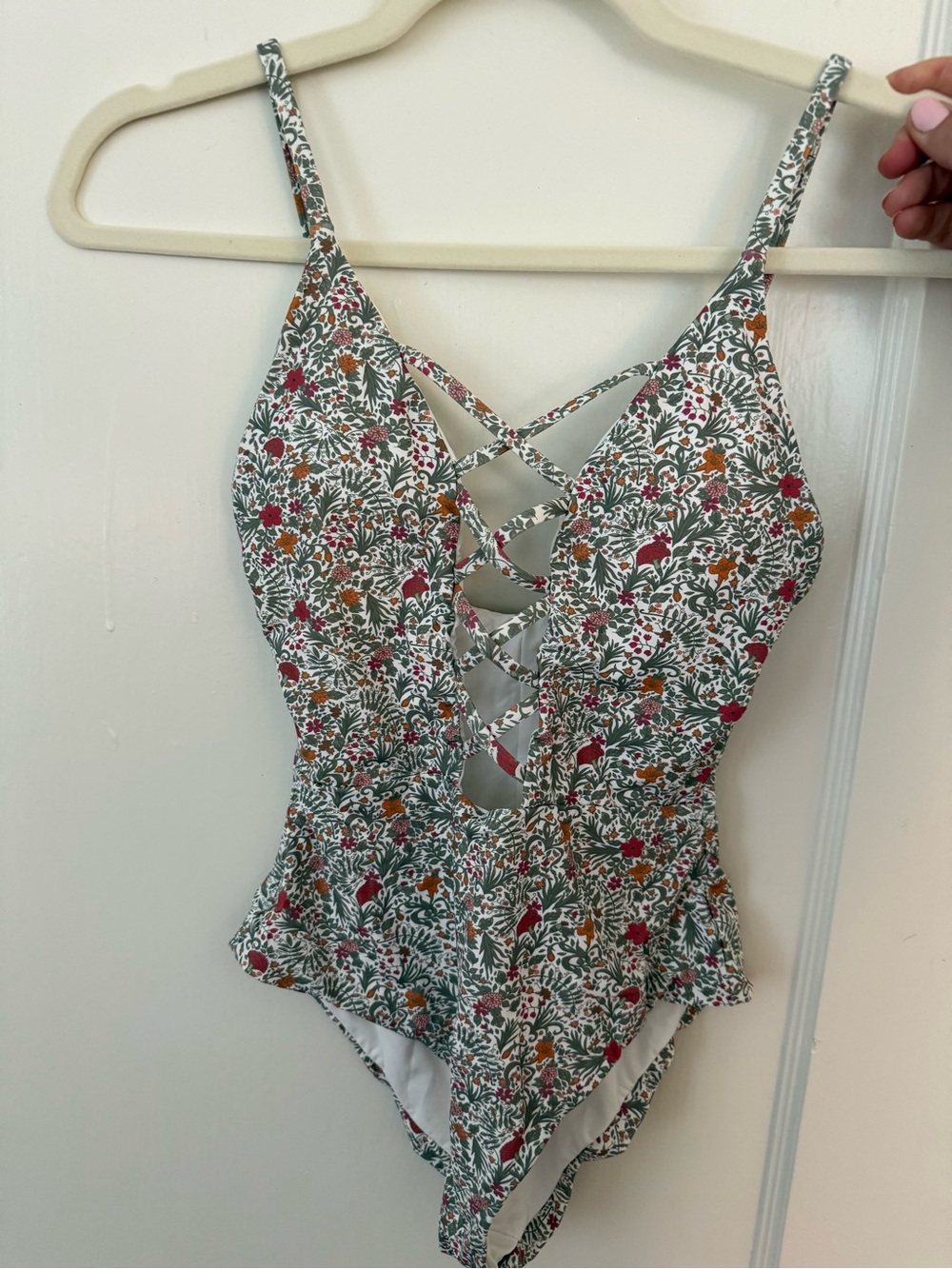 Dippin' Daisy's Floral Lace-Up Swimsuit XS NEVER WORN!